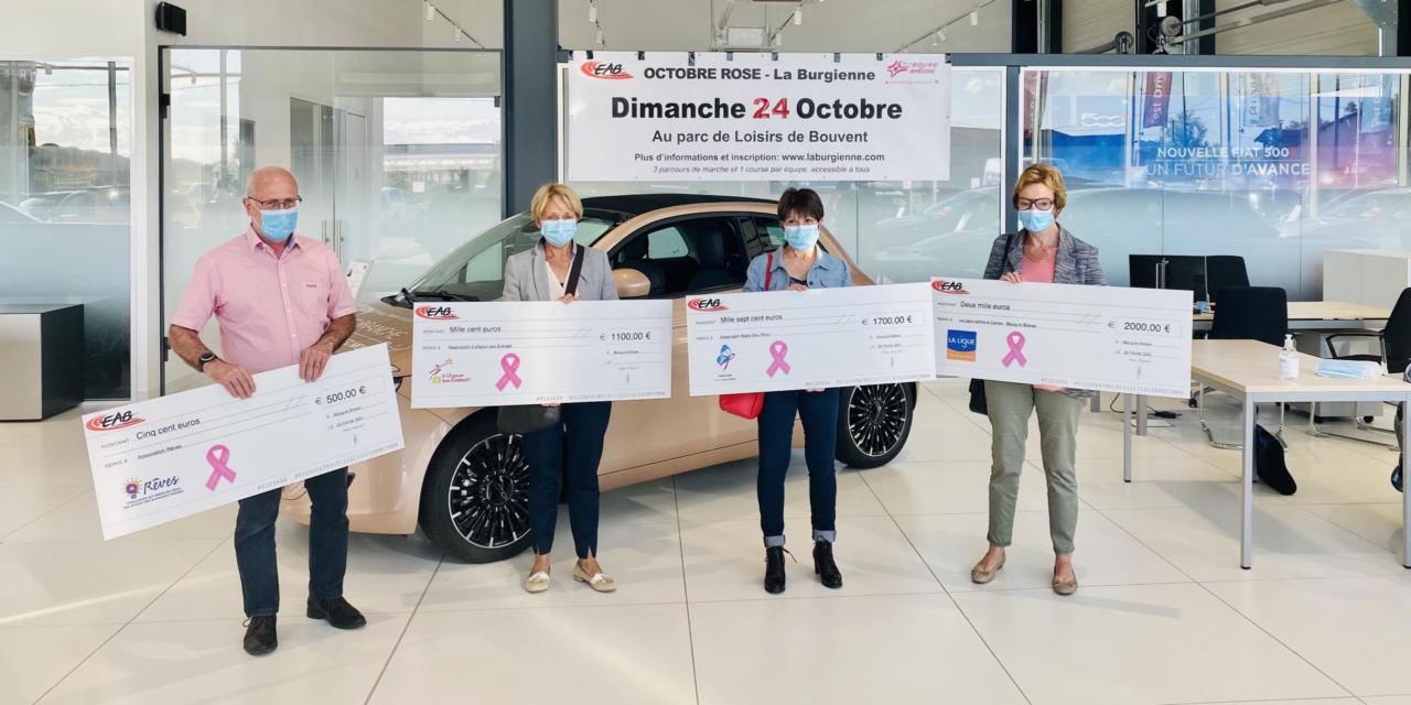 Remise de chèque de l’Entente Athlétique Bressane pour les associations d’octobre rose