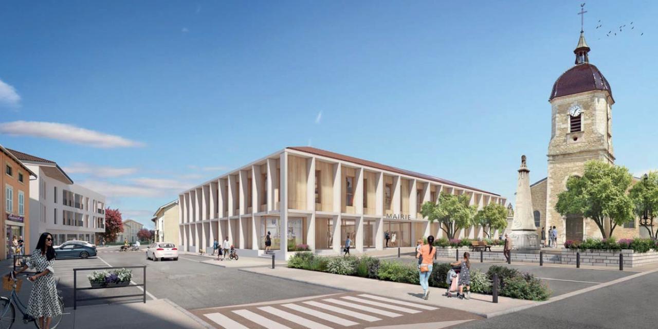 Perspective d’une nouvelle mairie à Viriat
