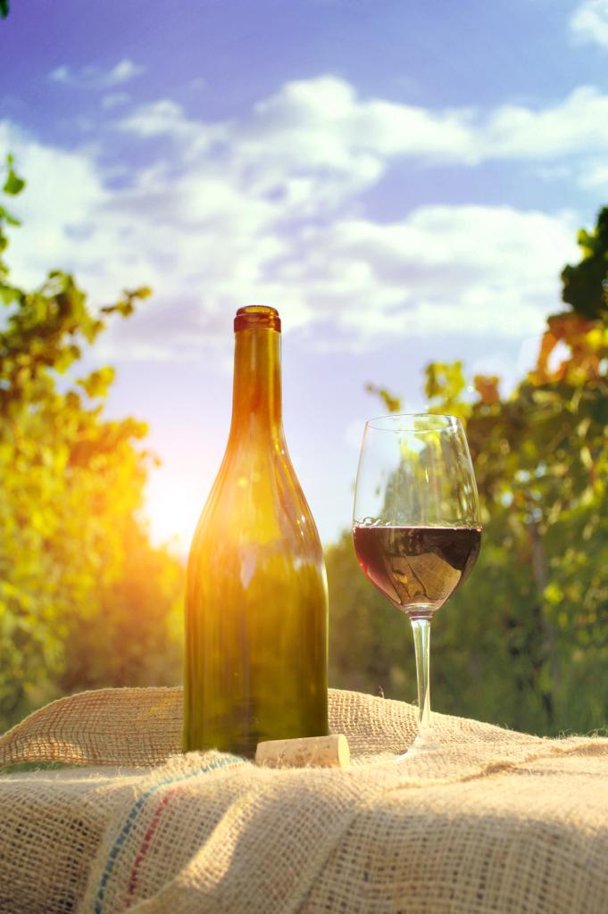 verre vin bouteille