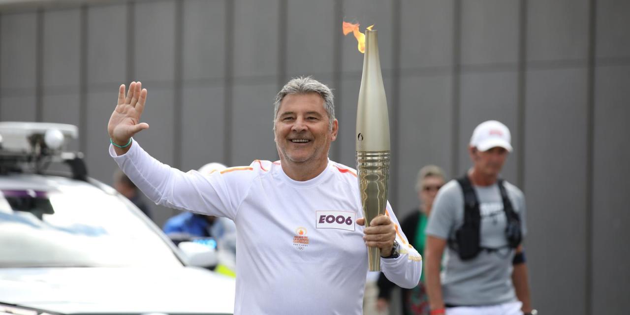 Un burgien porteur de la flamme olympique !