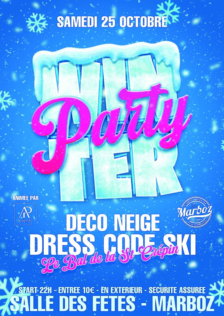 affiche winter party 2025