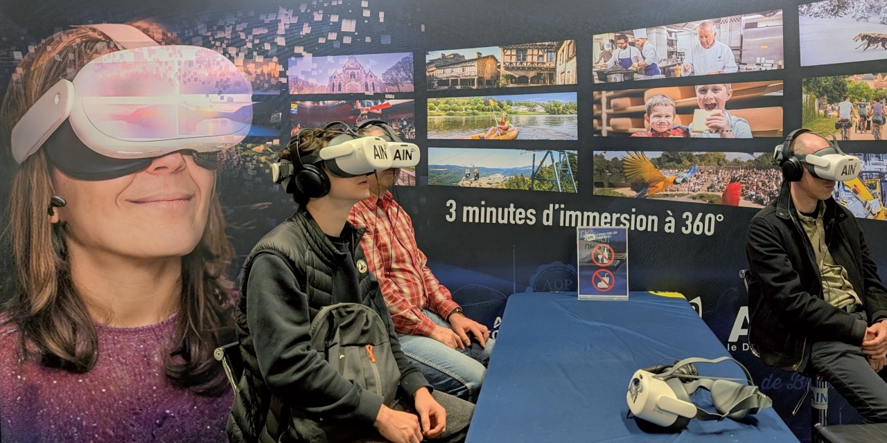 Au Salon de l’agriculture, les visiteurs ont pu découvrir l’Ain sous casque VR !