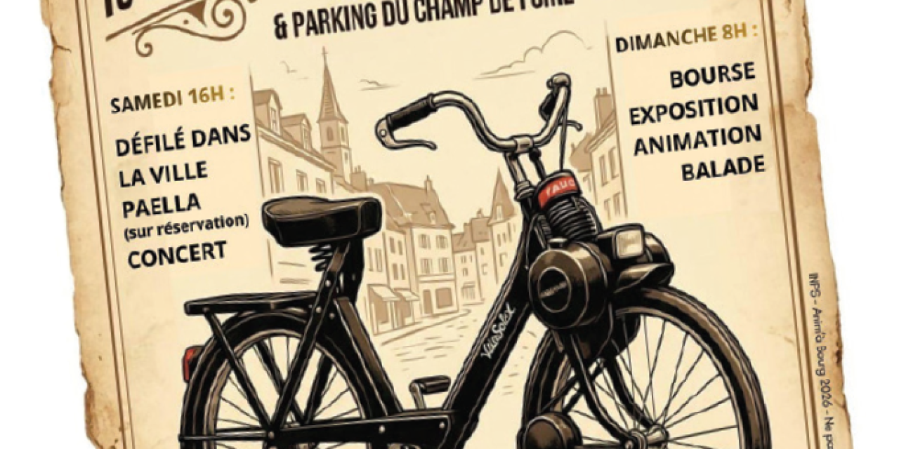Ne manquez pas les 80 ans du Vélosolexà Bourg, les 16 et 17 mai !