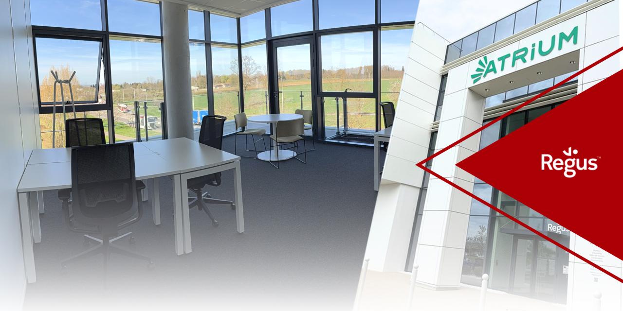 Regus, vitrine du bureau flexible à Bourg